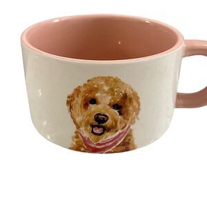 Set of 3 Peir 1 Dolomite Pink & White Stackable Dog Mugs